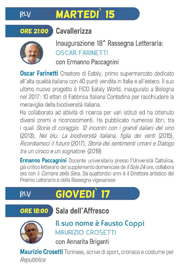 Vigevano 2019 Rassegna Letteraria